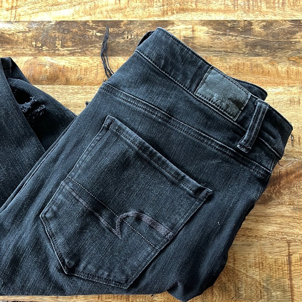 American Eagle Ripped Black Jeans